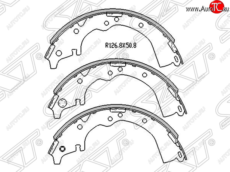 1 899 р. Колодки тормозные SAT (задние) Toyota Estima XR10,XR20 (1990-1999)  с доставкой в г. Новочеркасск