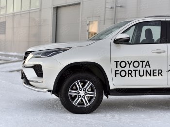 14 999 р. Защита переднего бампера (Ø63 мм, нержавейка) Russtal Toyota Fortuner AN160 рестайлинг (2020-2024)  с доставкой в г. Новочеркасск. Увеличить фотографию 4