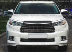 5 399 р. Решётка радиатора TopKontur Design Toyota Highlander XU50 дорестайлинг (2013-2017)  с доставкой в г. Новочеркасск. Увеличить фотографию 7