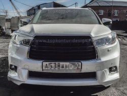 Решётка радиатора TopKontur Design Toyota Highlander XU50 дорестайлинг (2013-2017)