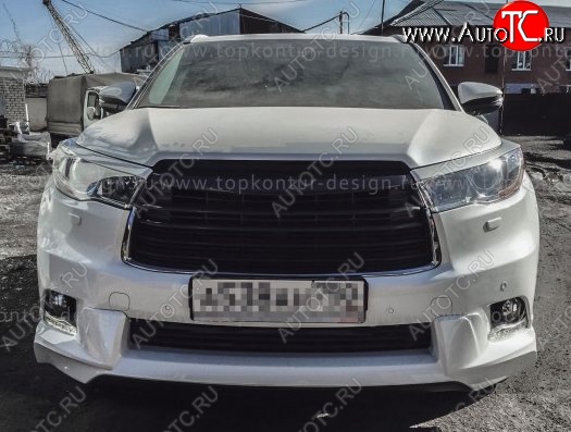 5 399 р. Решётка радиатора TopKontur Design Toyota Highlander XU50 дорестайлинг (2013-2017)  с доставкой в г. Новочеркасск