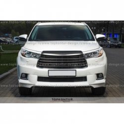 2 199 р. Реснички на фары TopKontur Design  Toyota Highlander  XU50 (2013-2017) дорестайлинг (Неокрашенные)  с доставкой в г. Новочеркасск. Увеличить фотографию 2