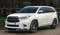 2 199 р. Реснички на фары TopKontur Design Toyota Highlander XU50 дорестайлинг (2013-2017) (Неокрашенные)  с доставкой в г. Новочеркасск. Увеличить фотографию 3