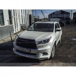 2 199 р. Реснички на фары TopKontur Design Toyota Highlander XU50 дорестайлинг (2013-2017) (Неокрашенные)  с доставкой в г. Новочеркасск. Увеличить фотографию 5