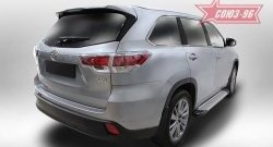 9 089 р. Пороги из алюминиевого профиля Souz-96 Toyota Highlander XU50 дорестайлинг (2013-2017)  с доставкой в г. Новочеркасск. Увеличить фотографию 2