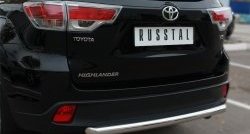 14 299 р. Защита заднего бампера (Ø63 мм, нержавейка) SLITKOFF  Toyota Highlander  XU50 (2013-2017) дорестайлинг  с доставкой в г. Новочеркасск. Увеличить фотографию 3