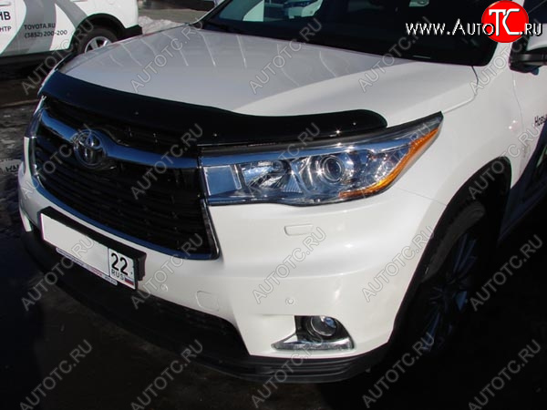 3 169 р. Дефлектор капота SIM  Toyota Highlander  XU50 (2013-2017) дорестайлинг  с доставкой в г. Новочеркасск