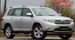 11 879 р. Защита переднего бампера одинарная Souz-96 (d42).  Toyota Highlander  XU40 (2010-2013) рестайлинг  с доставкой в г. Новочеркасск. Увеличить фотографию 1