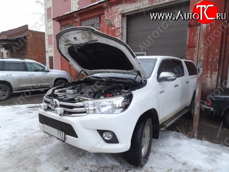 2 499 р. Упоры капота Russtal Toyota Hilux AN120 дорестайлинг (2016-2020)  с доставкой в г. Новочеркасск