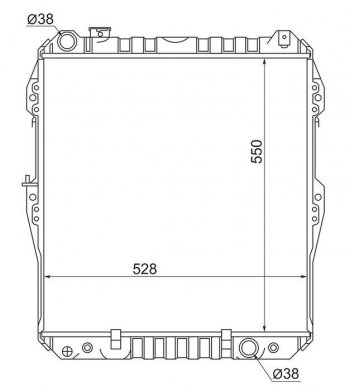 25 899 р. Радиатор двигателя SAT Toyota Hilux Surf N120,N130 5 дв. дорестайлинг (1989-1991)  с доставкой в г. Новочеркасск. Увеличить фотографию 1