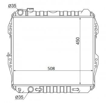 Радиатор двигателя SAT Toyota Hilux Surf N120,N130 5 дв. дорестайлинг (1989-1991)