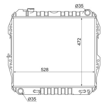 Радиатор двигателя SAT Toyota Hilux Surf N120,N130 5 дв. дорестайлинг (1989-1991)