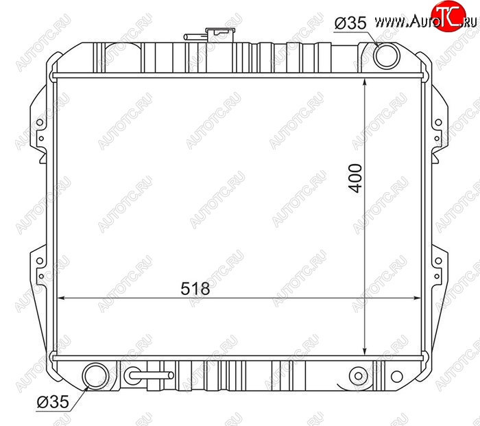 10 399 р. Радиатор двигателя SAT Toyota Hilux Surf N120,N130 5 дв. дорестайлинг (1989-1991)  с доставкой в г. Новочеркасск