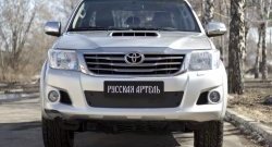 999 р. Зимняя заглушка решетки переднего бампера РА Toyota Hilux AN20,AN30  2-ой рестайлинг (2011-2016)  с доставкой в г. Новочеркасск. Увеличить фотографию 2