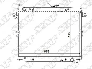 12 999 р. Радиатор двигателя SAT (1HDFTE 4.2 DIESEL) Toyota Land Cruiser 100 дорестайлинг (1998-2002)  с доставкой в г. Новочеркасск. Увеличить фотографию 1