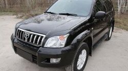 1 249 р. Реснички RA на фары Toyota Land Cruiser Prado J120 (2002-2009) (Неокрашенные)  с доставкой в г. Новочеркасск. Увеличить фотографию 2