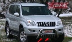 14 264 р. Защита переднего бампера нижняя Souz-96 Toyota Land Cruiser Prado J120 (2002-2009)  с доставкой в г. Новочеркасск. Увеличить фотографию 1