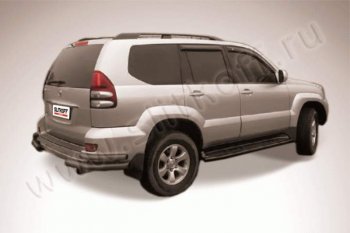 7 399 р. Уголки d76+d42 двойные Slitkoff (сталь окрашенная) Toyota Land Cruiser Prado J120 (2002-2009) (Цвет: серебристый)  с доставкой в г. Новочеркасск. Увеличить фотографию 1