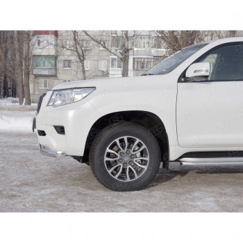 16 849 р. Одинарная защита переднего бампера диаметром 63 мм SLITKOFF  Toyota Land Cruiser Prado  J150 (2017-2020) 2-ой рестайлинг  с доставкой в г. Новочеркасск. Увеличить фотографию 2