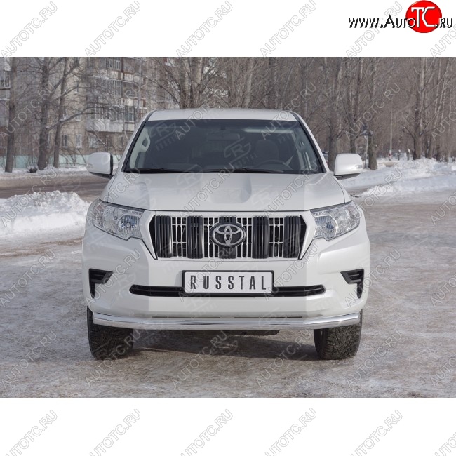 16 849 р. Одинарная защита переднего бампера диаметром 63 мм SLITKOFF  Toyota Land Cruiser Prado  J150 (2017-2020) 2-ой рестайлинг  с доставкой в г. Новочеркасск