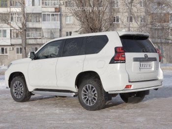 20 349 р. Защита заднего бампера (Ø63 мм, нержавейка) SLITKOFF Toyota Land Cruiser Prado J150 2-ой рестайлинг (2017-2020)  с доставкой в г. Новочеркасск. Увеличить фотографию 3