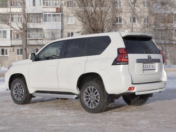 15 499 р. Защита заднего бампера (Ø76 мм, нержавейка) SLITKOFF  Toyota Land Cruiser Prado  J150 (2017-2020) 2-ой рестайлинг  с доставкой в г. Новочеркасск. Увеличить фотографию 2