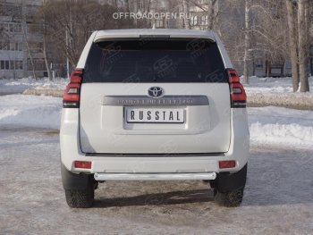 15 499 р. Защита заднего бампера (Ø76 мм, нержавейка) SLITKOFF  Toyota Land Cruiser Prado  J150 (2017-2020) 2-ой рестайлинг  с доставкой в г. Новочеркасск. Увеличить фотографию 4