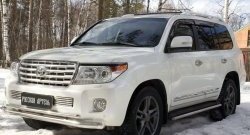 739 р. Реснички на фары RA Toyota Land Cruiser 200 1-ый рестайлинг (2012-2015) (Неокрашенные)  с доставкой в г. Новочеркасск. Увеличить фотографию 4