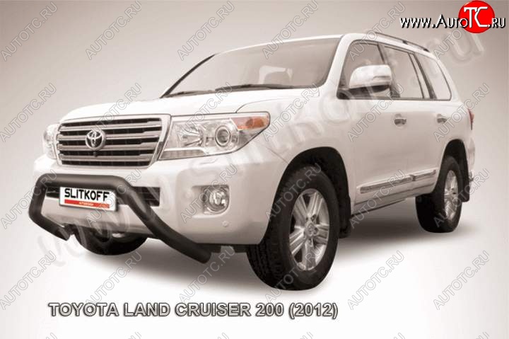 18 399 р. Кенгурятник d76 низкий широкий мини  Toyota Land Cruiser  200 (2012-2015) 1-ый рестайлинг (Цвет: серебристый)  с доставкой в г. Новочеркасск