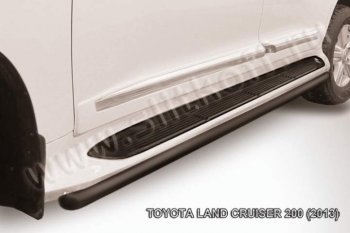 10 399 р. Защита штатного порога d57  Toyota Land Cruiser  200 (2012-2015) 1-ый рестайлинг (Цвет: серебристый)  с доставкой в г. Новочеркасск. Увеличить фотографию 1