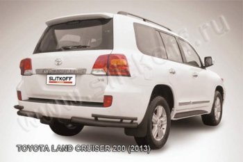 10 399 р. Уголки d76+d42 двойные  Toyota Land Cruiser  200 (2012-2015) 1-ый рестайлинг (Цвет: серебристый)  с доставкой в г. Новочеркасск. Увеличить фотографию 1