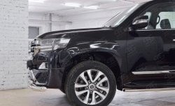 24 849 р. Защита переднего бампера (2 трубыØ76 и 63 мм, нержавейка) SLITKOFF Toyota Land Cruiser 200 2-ой рестайлинг (2015-2021)  с доставкой в г. Новочеркасск. Увеличить фотографию 4