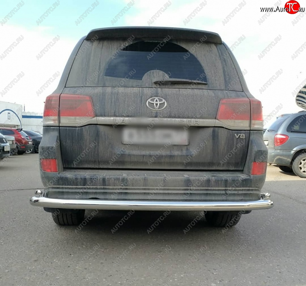 14 749 р. Тройная защита заднего бампера SLITKOFF из труб диаметром 76 и 42 мм SLITKOFF  Toyota Land Cruiser  200 (2015-2021) 2-ой рестайлинг  с доставкой в г. Новочеркасск