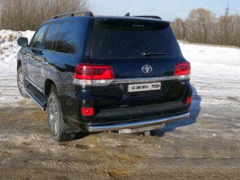 24 099 р. Защита заднего бампера (овальная) EXECUTIVE ТСС (нержавейка d 75х42 мм)  Toyota Land Cruiser  200 (2015-2021) 2-ой рестайлинг  с доставкой в г. Новочеркасск. Увеличить фотографию 1