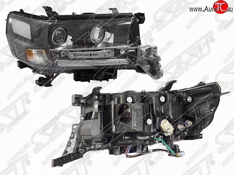 22 999 р. Правая фара передняя SAT LED EXECUTIVE BLACK/WHITE  Toyota Land Cruiser  200 (2015-2021) 2-ой рестайлинг  с доставкой в г. Новочеркасск