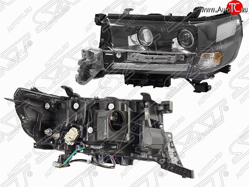 22 999 р. Левая фара передняя SAT LED EXECUTIVE BLACK/WHITE  Toyota Land Cruiser  200 (2015-2021) 2-ой рестайлинг  с доставкой в г. Новочеркасск