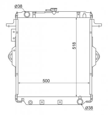 12 799 р. Радиатор двигателя SAT Toyota Land Cruiser J70 5 дв. дорестайлинг (1984-1994)  с доставкой в г. Новочеркасск. Увеличить фотографию 1