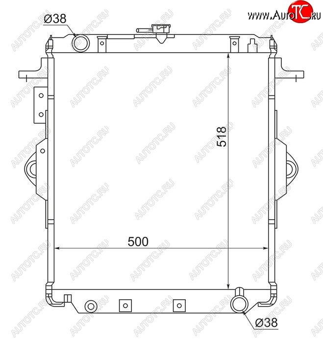 12 799 р. Радиатор двигателя SAT  Toyota Land Cruiser  J70 (1984-2004) 5 дв. дорестайлинг, 5 дв. 2-ой рестайлинг  с доставкой в г. Новочеркасск