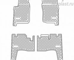 2 489 р. Комплект ковриков в салон Norplast  Toyota Land Cruiser  76 (1985-2004)  с доставкой в г. Новочеркасск. Увеличить фотографию 1