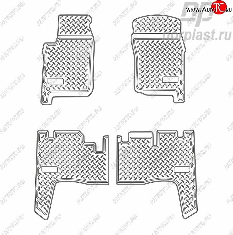 2 489 р. Комплект ковриков в салон Norplast  Toyota Land Cruiser  76 (1985-2004)  с доставкой в г. Новочеркасск