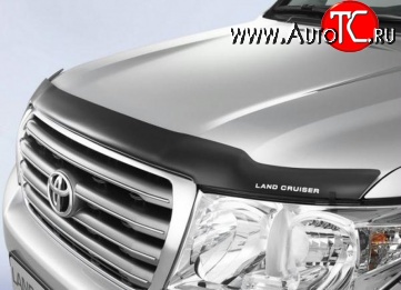 3 169 р. Дефлектор капота NovLine (с логотипом) Toyota Land Cruiser 200 дорестайлинг (2007-2012)  с доставкой в г. Новочеркасск