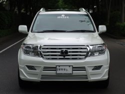 11 949 р. Накладка на передний бампер BRANEW Toyota Land Cruiser 200 дорестайлинг (2007-2012) (Неокрашенная)  с доставкой в г. Новочеркасск. Увеличить фотографию 3