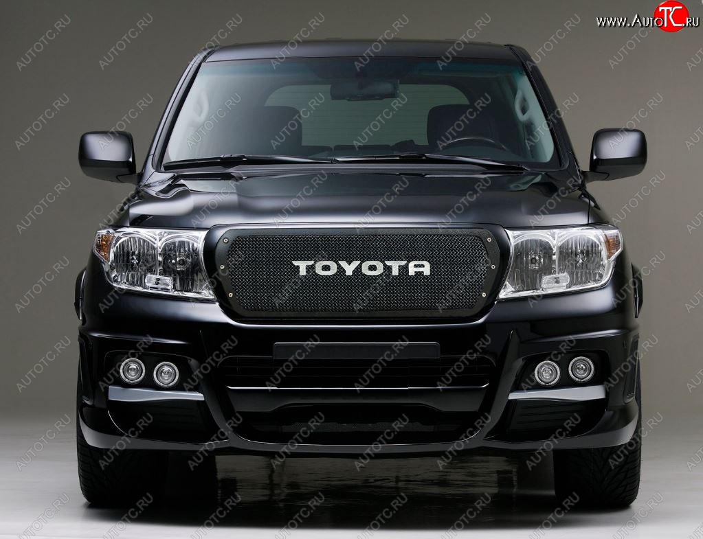 17 699 р. Решетка радиатора CrTuning Toyota Land Cruiser 200 2-ой рестайлинг (2015-2021) (С надписью TOYOTA)  с доставкой в г. Новочеркасск