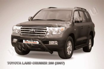 17 999 р. Кенгурятник d76 низкий широкий мини  Toyota Land Cruiser  200 (2007-2012) дорестайлинг (Цвет: серебристый)  с доставкой в г. Новочеркасск. Увеличить фотографию 1