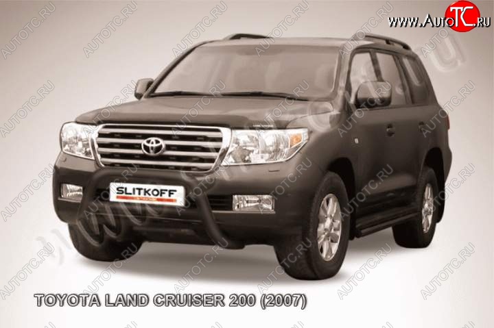 21 699 р. Кенгурятник d76 низкий  Toyota Land Cruiser  200 (2007-2012) дорестайлинг (Цвет: серебристый)  с доставкой в г. Новочеркасск