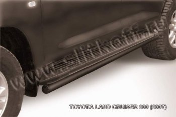 10 399 р. Защита штатного порога d57  Toyota Land Cruiser  200 (2007-2012) дорестайлинг (Цвет: серебристый)  с доставкой в г. Новочеркасск. Увеличить фотографию 1