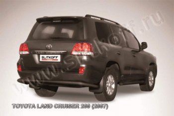 11 099 р. Защита задняя Slitkoff  Toyota Land Cruiser  200 (2007-2012) дорестайлинг (Цвет: серебристый)  с доставкой в г. Новочеркасск. Увеличить фотографию 1