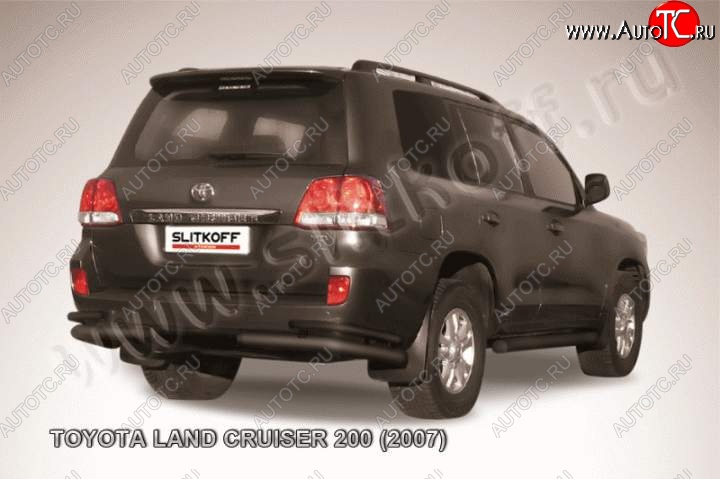 10 399 р. Уголки d76+d42 двойные  Toyota Land Cruiser  200 (2007-2012) дорестайлинг (Цвет: серебристый)  с доставкой в г. Новочеркасск