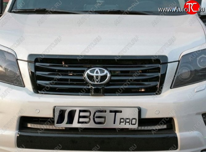 7 499 р. Решётка радиатора ELFORD Style (под камеру)  Toyota Land Cruiser Prado  J150 (2009-2013) дорестайлинг (Неокрашенная)  с доставкой в г. Новочеркасск