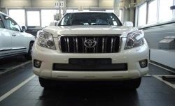 Сетка на бампер Russtal (хром) Toyota Land Cruiser Prado J150 дорестайлинг (2009-2013)